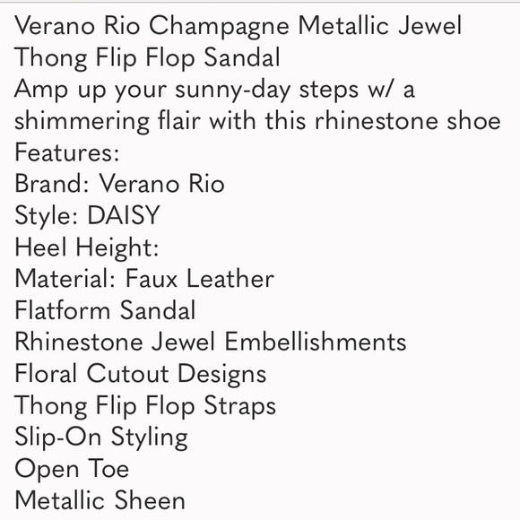 New! Verano Champagne Thong Wedge Sandal - Picture 9 of 10